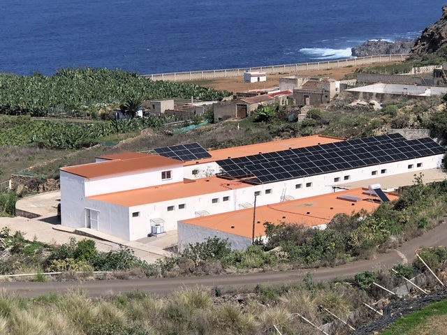 The renovation was completed with an off-grid solar panel system.
